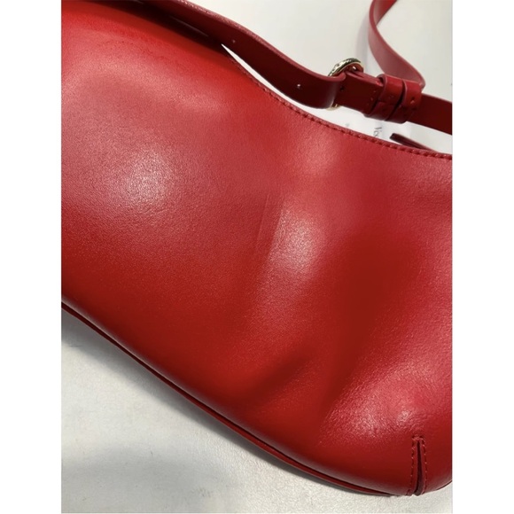 Arket Red Leather Shoulder Bag - Picture 6 of 6